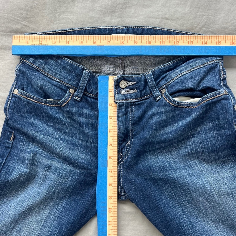 LEVI'S 529 Curvy Bootcut Jeans Women 30x30 Medium Wash Faux Back Flap Whipstitch - Picture 9 of 16